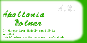 apollonia molnar business card